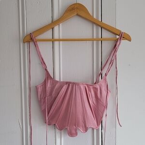 No Dress Pink Satin Corset